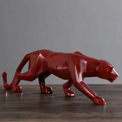 Nordic Resin Leopard Origami Decorative Sculpture