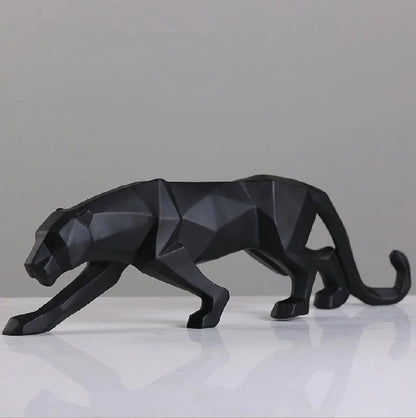 Nordic Resin Leopard Origami Decorative Sculpture