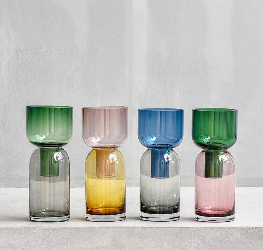 Stained Glass Flower Vase