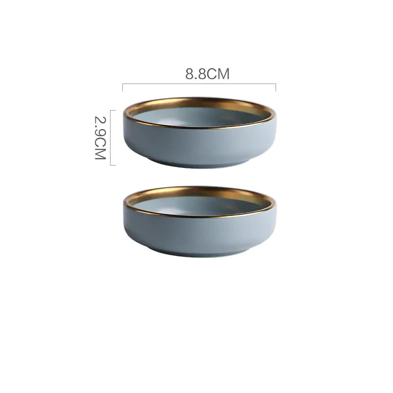 Nordic Gold Trim Ceramic Dinnerware Set