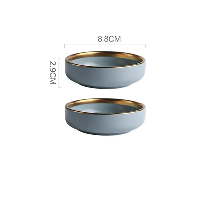 Nordic Gold Trim Ceramic Dinnerware Set