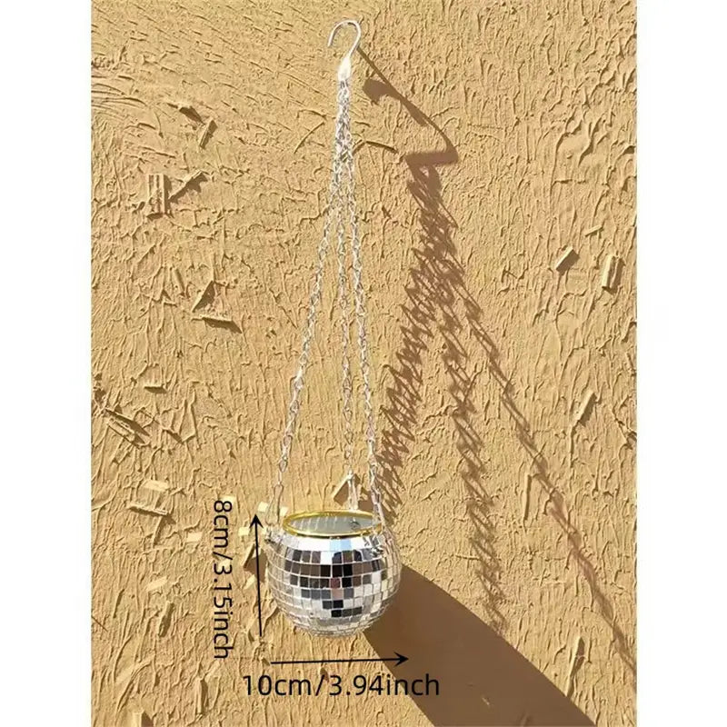 Disco Ball Hanging Planter