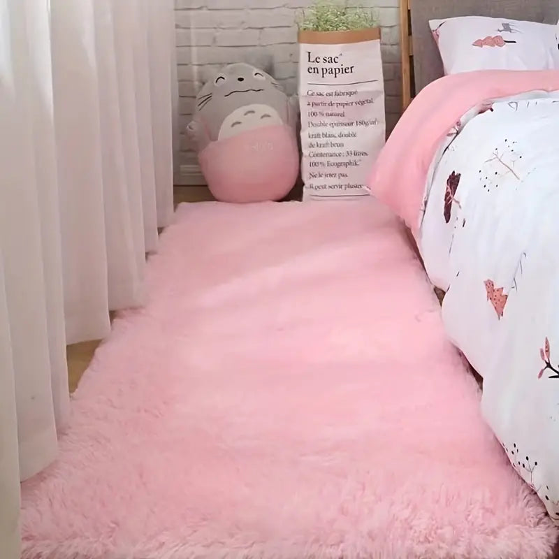Plush Pink Area Rug