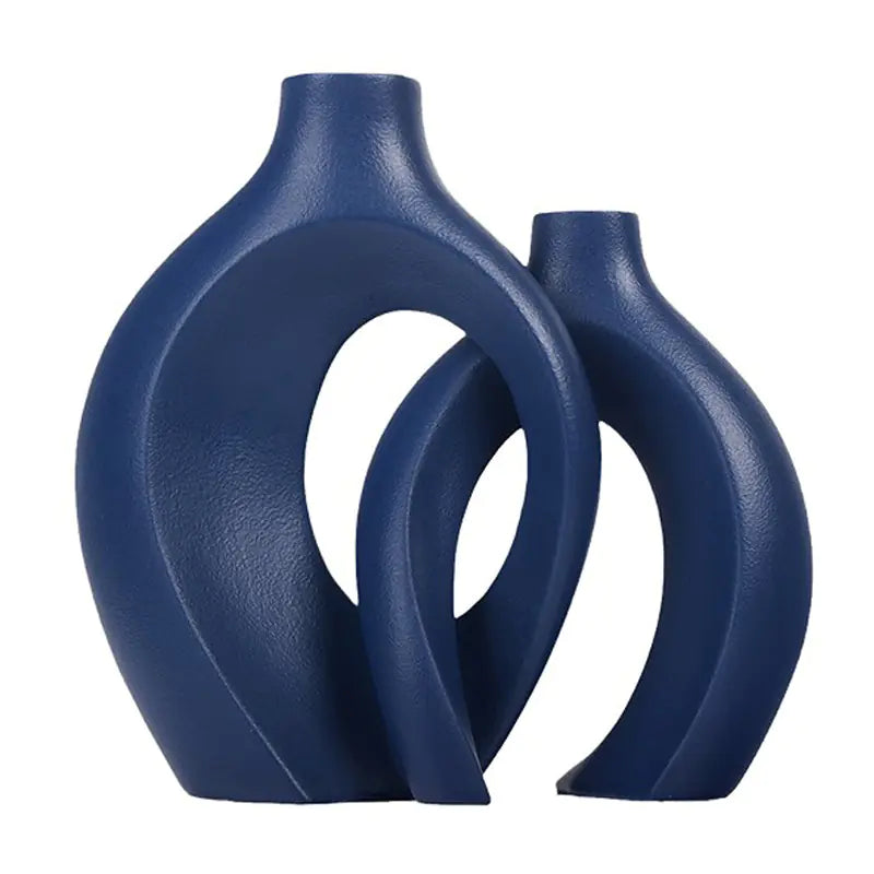 European Ceramic Vase Set
