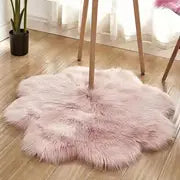 Cloud Shape Faux Wool Area Rug