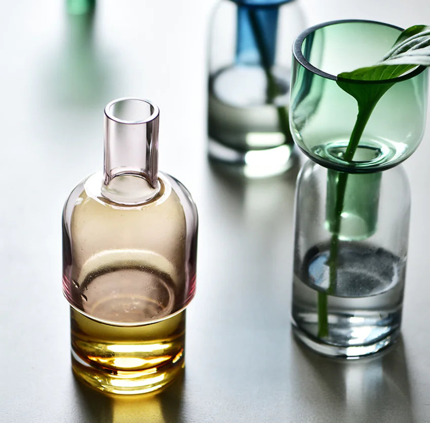 Stained Glass Flower Vase