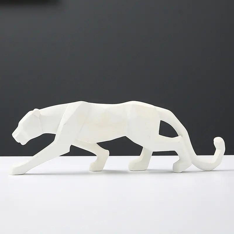 Nordic Resin Leopard Origami Decorative Sculpture