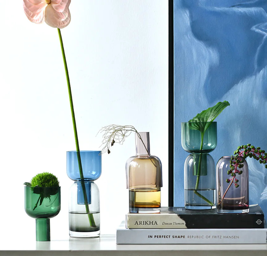 Stained Glass Flower Vase