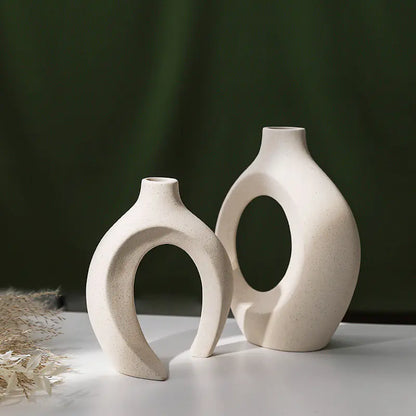 European Ceramic Vase Set