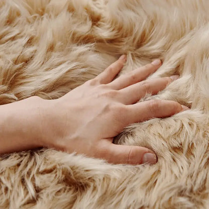 Ultra-Soft Khaki Plush Rug