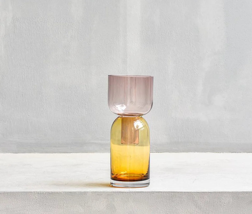 Stained Glass Flower Vase