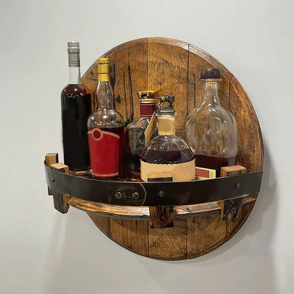 Handmade Wall-Mounted Wine Bottle Display Rack