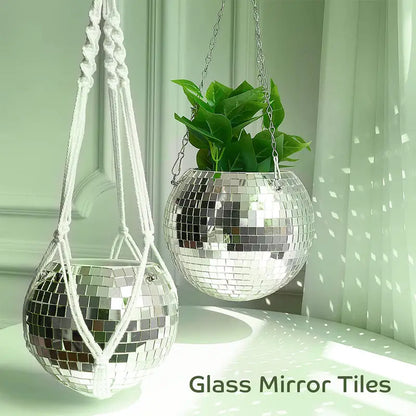 Disco Ball Hanging Planter