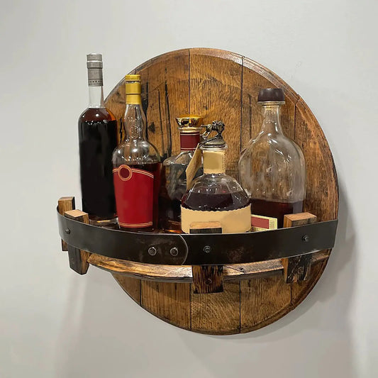 Handmade Wall-Mounted Wine Bottle Display Rack