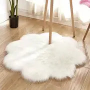 Cloud Shape Faux Wool Area Rug