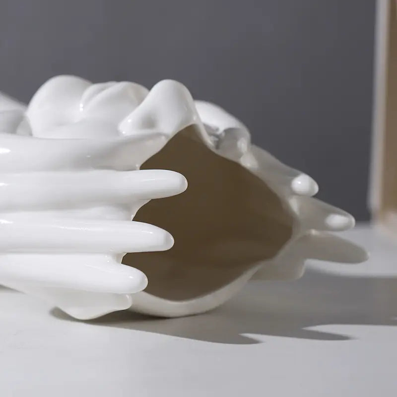 White Ceramic Body Art Vase