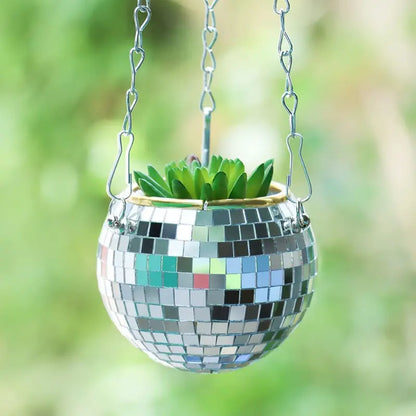 Disco Ball Hanging Planter