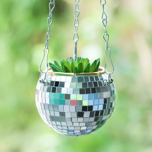 Disco Ball Hanging Planter