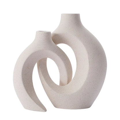 European Ceramic Vase Set